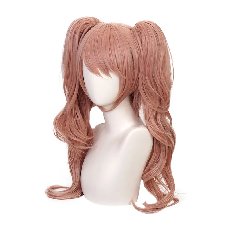 Anime Enoshima Junko Cosplay Pruiken Beer Hoofddeksels 75 cm Lange Vrouwen Party Enoshima Cosplay Hittebestendige Synthetisch Haar + Pruik cap