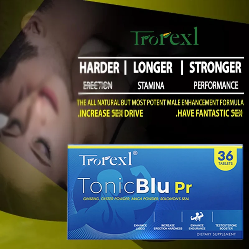 

TonicBluPro Blue Pills Male Enhancing Supplements Support Stamina & Energy, Harder & Stronger, Natural Oyster & Ginseng Tablets