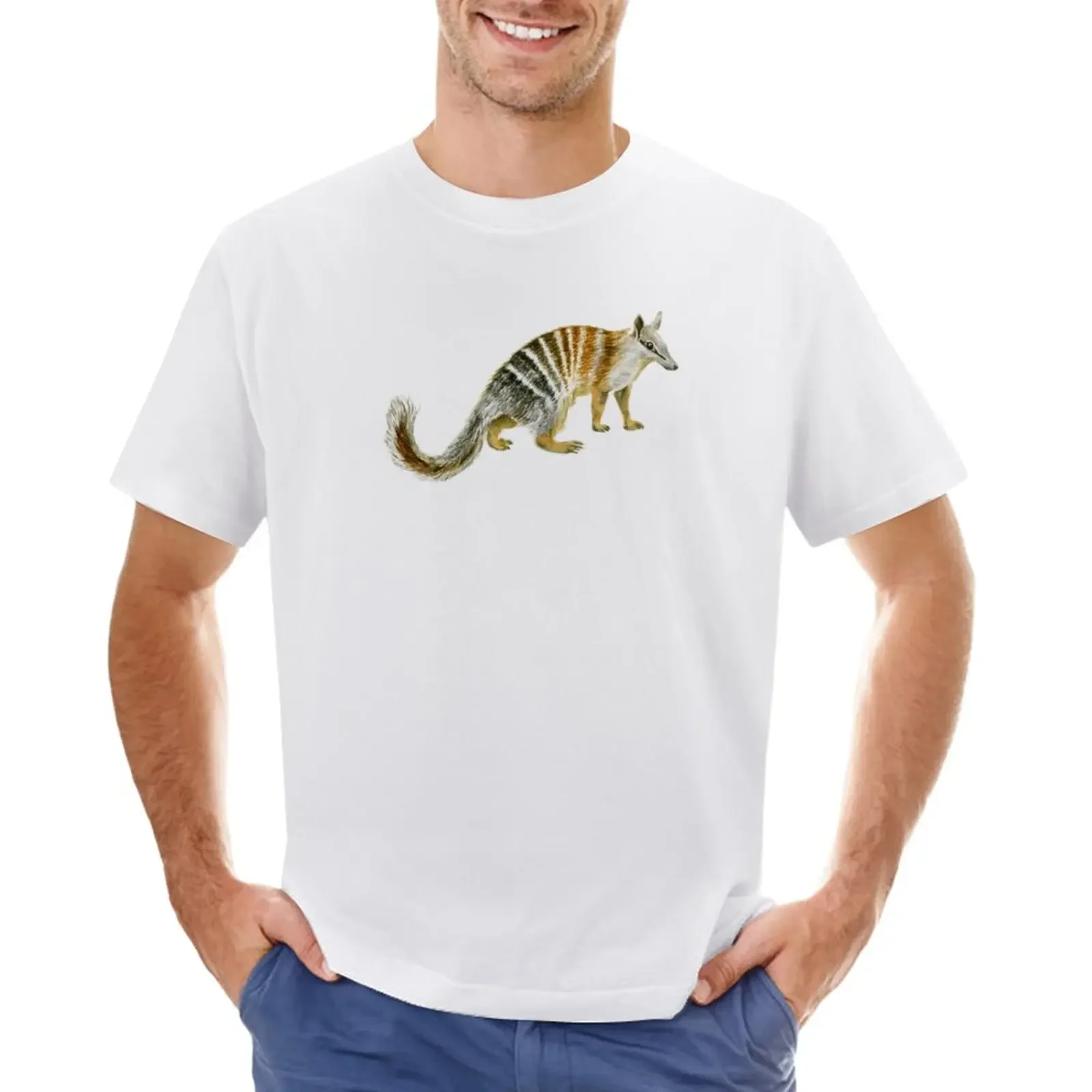 Numbat from Watercolours by Julia T-Shirt summer clothes heavyweights plain tops t shirts men