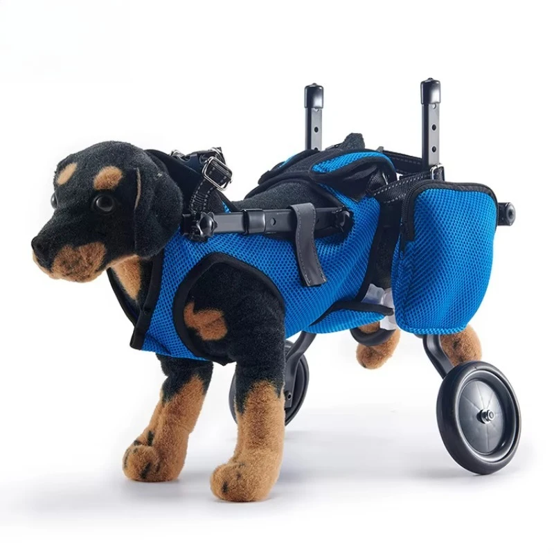 Lightweight Foldable Vet Wheelchair for Assisted Pet Walking for Disabled Back Legs Animal Use Veterinary Therapeutic Equipment