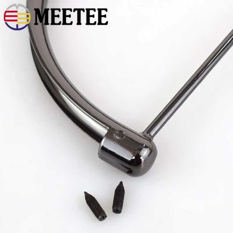 2/4pc Meetee Metal D Rings Bag Handle Buckles for Women Handbag Lock Decor Shoulder Bags Clasp Replace DIY Hardware Accessory