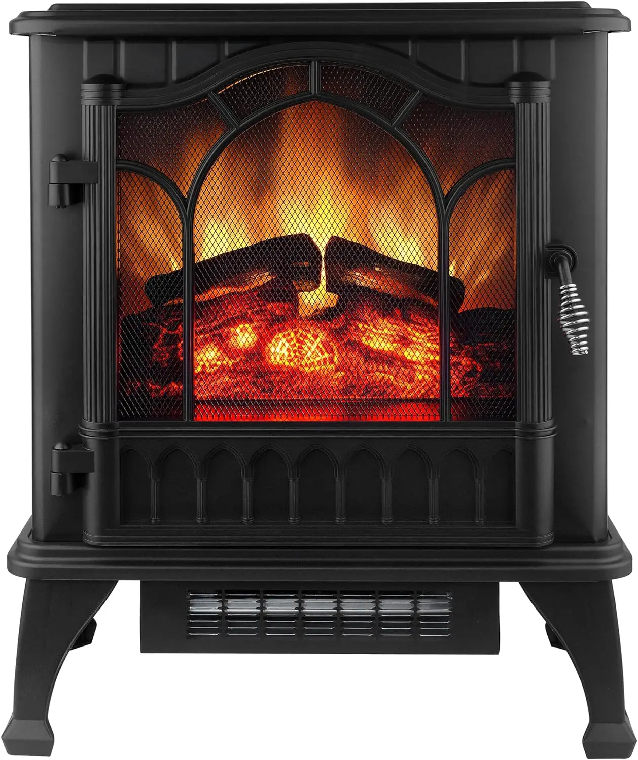 

Freestanding Space Heater Fireplace Stove with 3D Realistic Flame