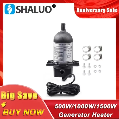 Calentador de generador diésel de 500W, 1000W, 1500W, 120V, 240V, precalentador autocirculante, termostato, calentador de agua, piezas de chaqueta diésel
