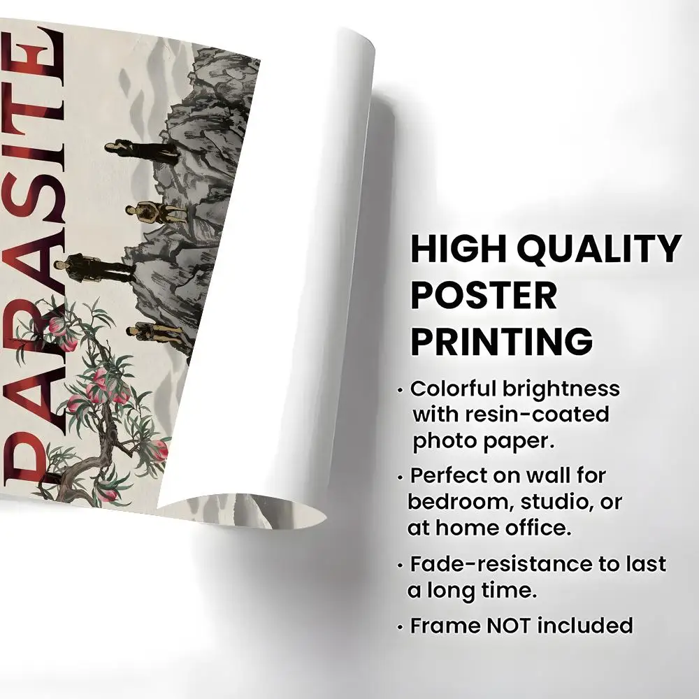 Movie Parasite Poster Self-adhesive Art Waterproof Paper Sticker Coffee House Bar Room Wall Decor