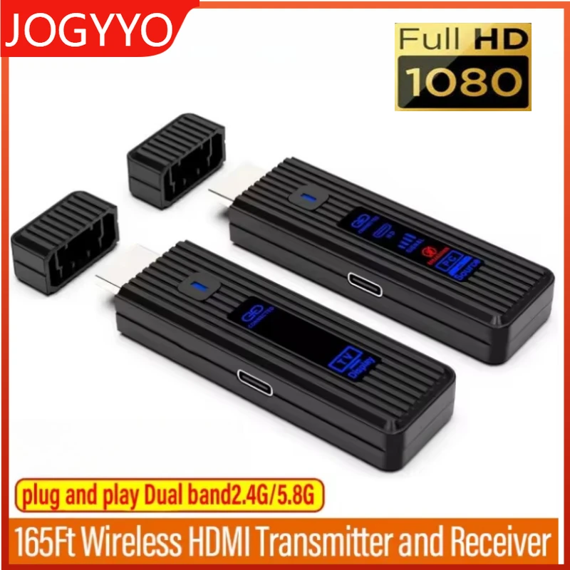 1080P 50M لاسلكي HDMI-متوافق مع جهاز إرسال واستقبال الفيديو موسع محول جهاز استقبال للتليفزيون دونغل للكاميرا والكمبيوتر المحمول لمراقبة