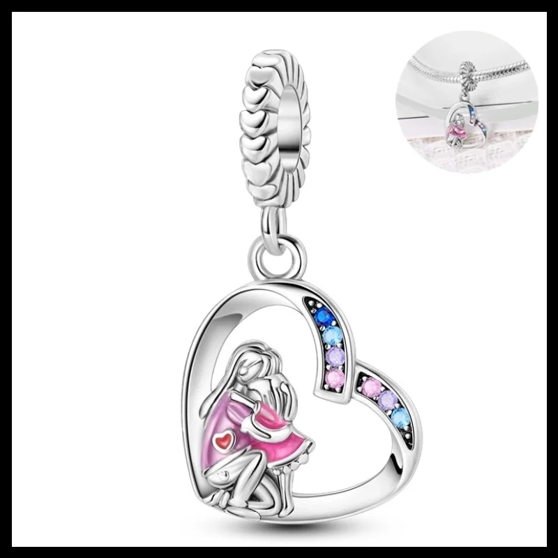 

Оригинальный кулон-подвеска из стерлингового серебра 925 пробы «Объятия любви», подходит для браслетов и ожерелий своими руками, подарок для нее, Colgante Plata