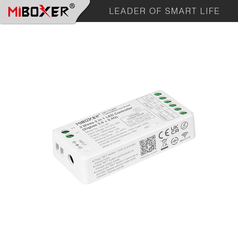 MiBoxer ZigBee+2.4G 2-wire COB colour temperature strip controller Tuya 2.4G Single color Dual white LED Strip Controller