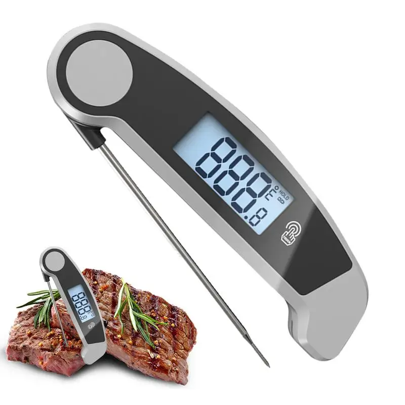 Digital Meat Thermograph Instant Read Digital Thermograph For Grilling Kitchen Cooking Precise Waterproof Foldable Kitchen