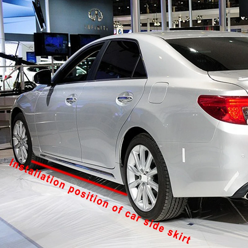 

Накладки на пороги автомобиля, сплиттеры-антикрылья, карбоновый дизайн, аксессуары для Toyota Universal, Corolla, Camry, Mark X