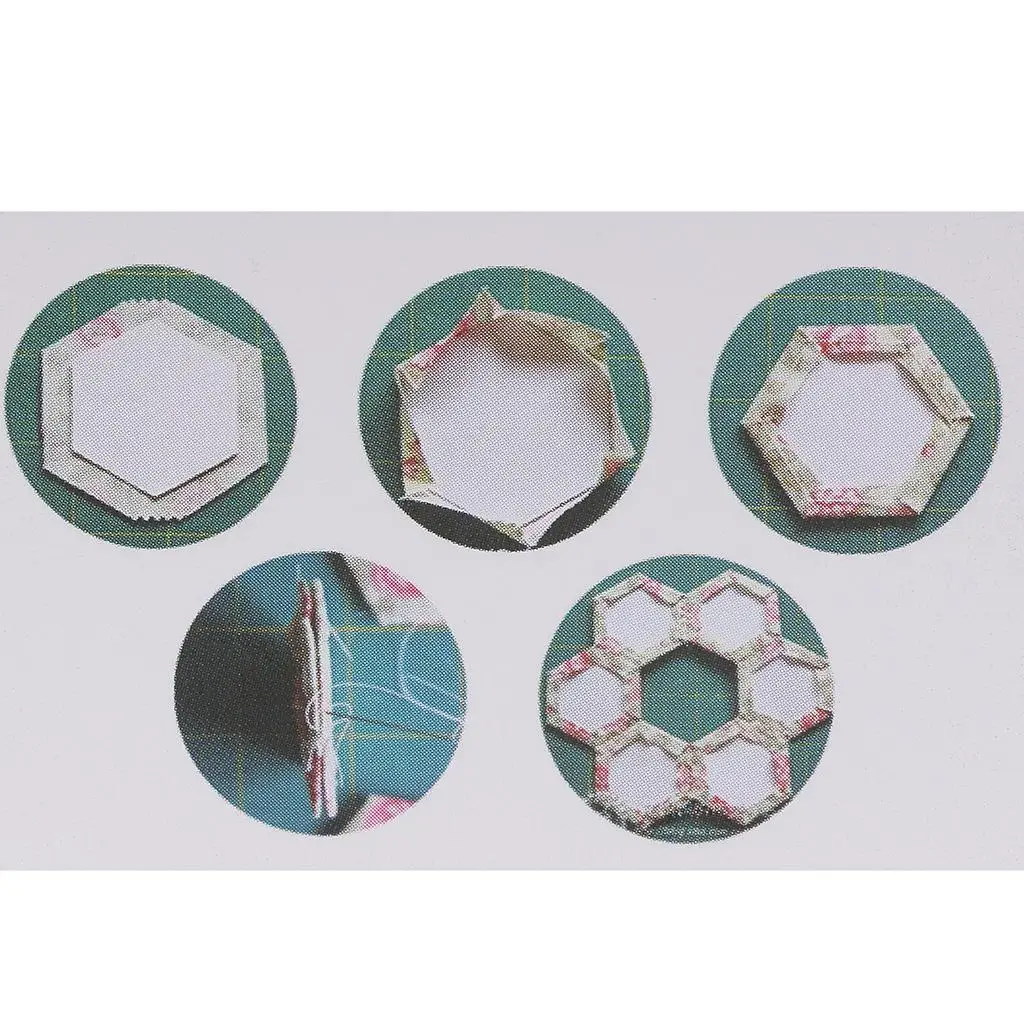 Sewing Templates Paper Quilting Set 100 Pieces Quilting Supplies and Accessories for Patchwork Quilting and EPP Work