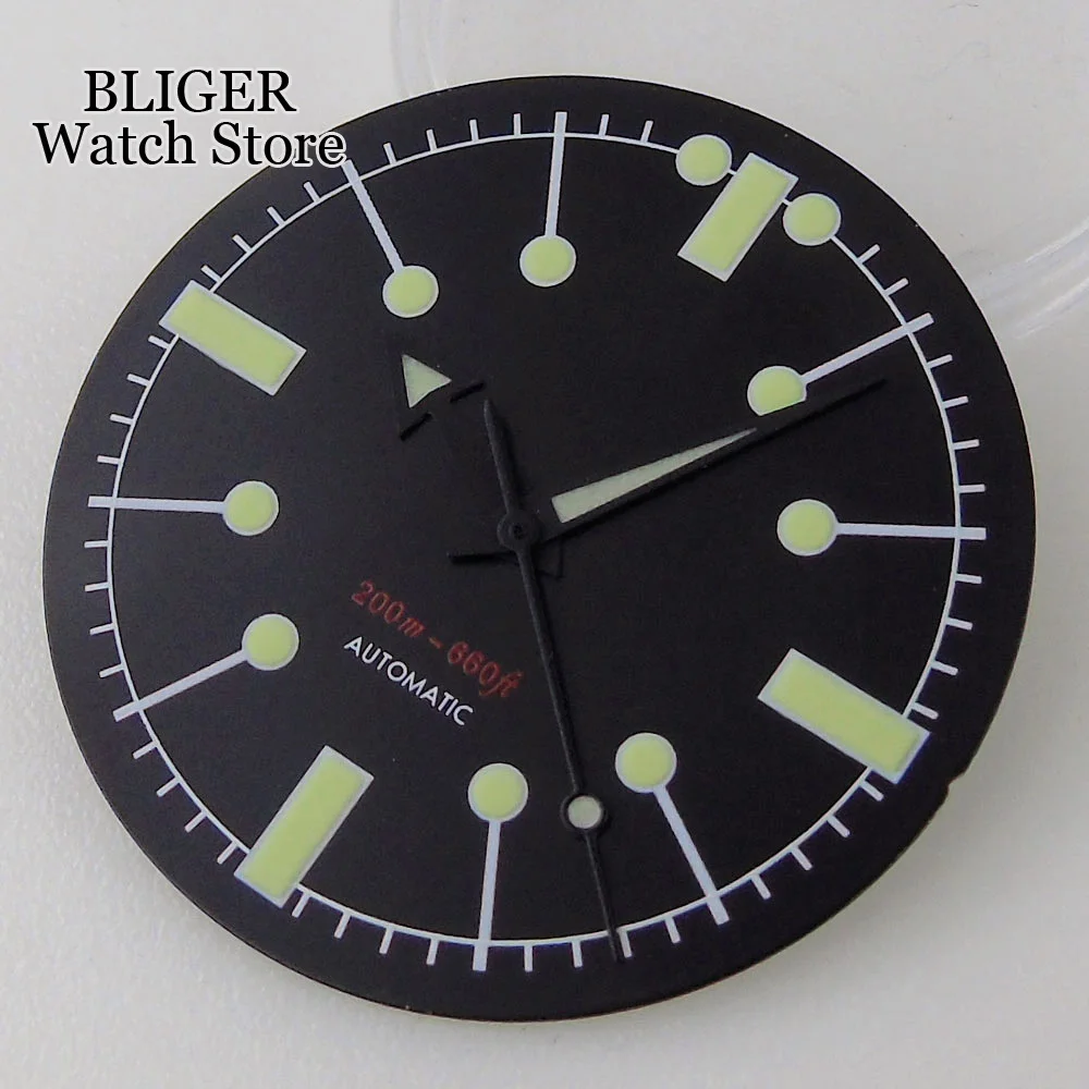 New 31mm Red White Black Blue Watch Dial for NH35 NH36 NH38 Movement Green Luminous For Diving Wristwatch Accessories Parts