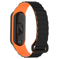 Magnetic Silicone Strap for Xiaomi Mi Band 9 8 7 6 5 4 3 Bracelet Two-tone Wristband for Mi Band 7 6 5 Mi Band 9 8 Accessories