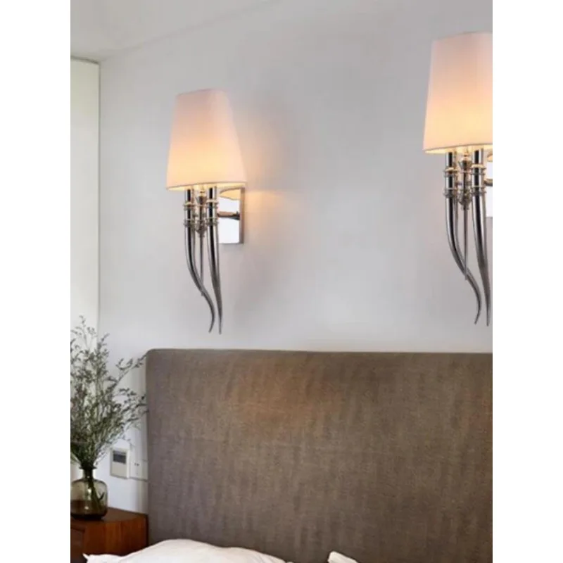 Creative led wall lamp hotels Modern Iron wall lamps Dining Living room bedroom double head AC85-265V Light fixtures
