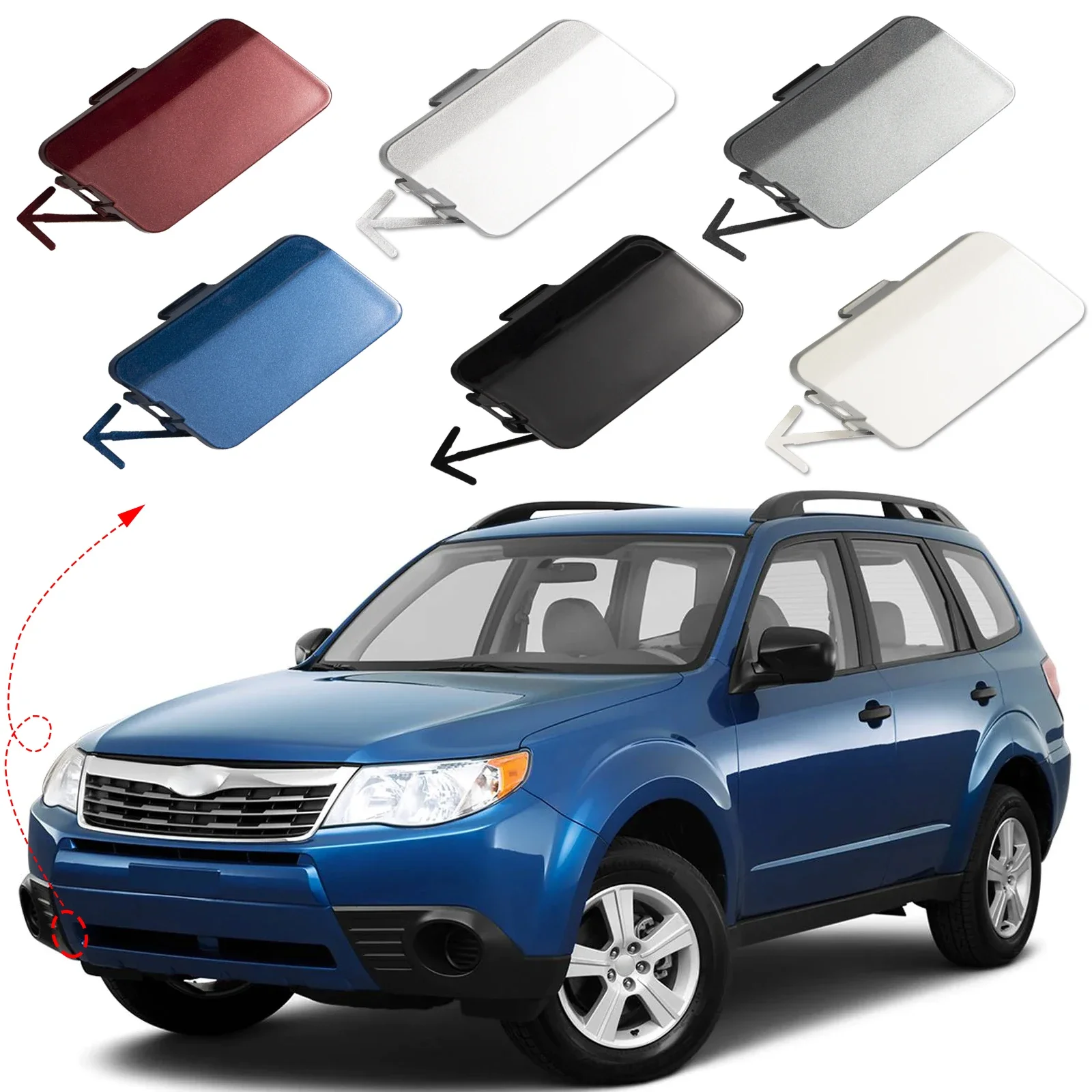

Front Bumper Tow Hook Cover Cap Towing Eye For Subaru Forester Accessories 2009 2010 2011 2012 2013 57731SC040