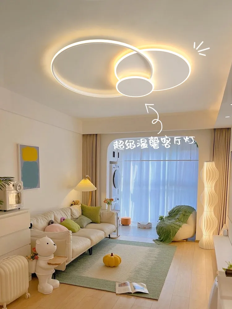 Modern LED Ceiling Light,Simple Round Flush Mount Lamp for Living Room Bedroom, 3 Color Temperature,Home Lighting Fixture