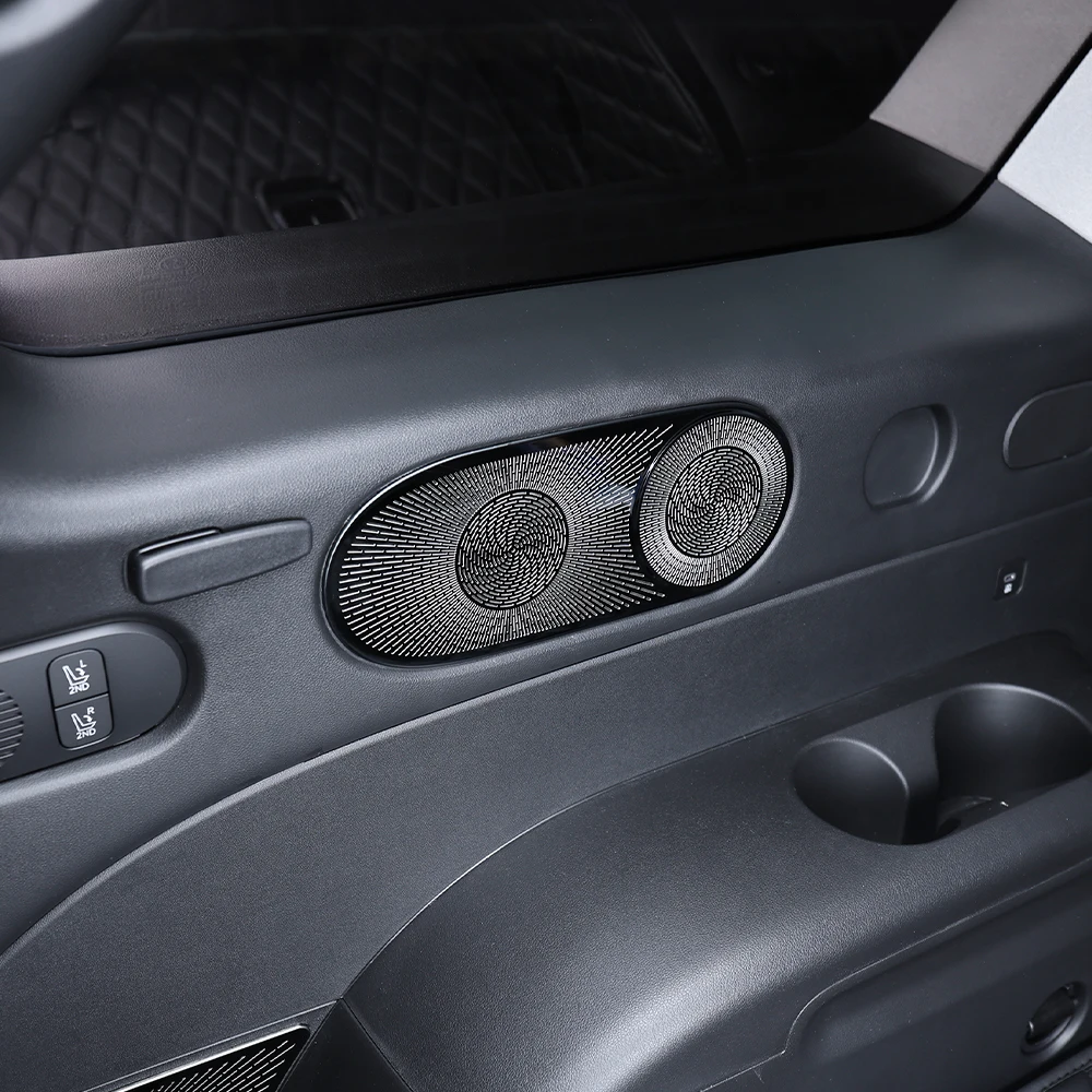 For Hyundai Palisade LX3 2025 2026 Black Stainless Steel Third Row Rear Auto Speaker Cover Car Subwoofer Grille Net Trim LHD - Image 2