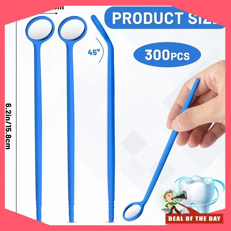 Consegna in 24 ore Specchio monouso da 300 pezzi Specchio per bocca antiappannamento Specchio confezionato singolarmente per denti orali