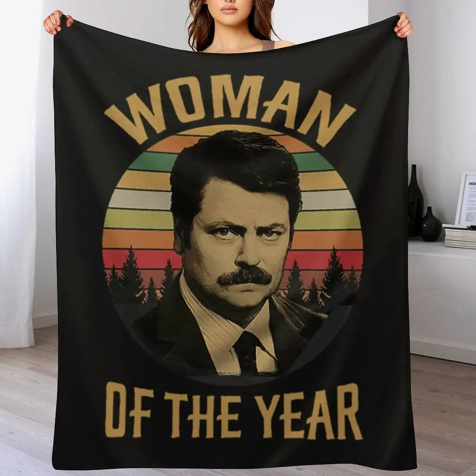 

Ron Swanson T-Shirtron swanson SHIRT, parks and rec shirt-the worst john ralphio-parks and rec parks and recreatio Throw Blanket