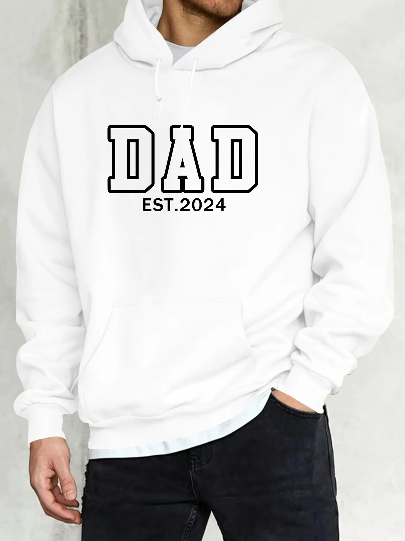 Men's Trendy Letter Print Cool and Loose Hooded Sweatshirt