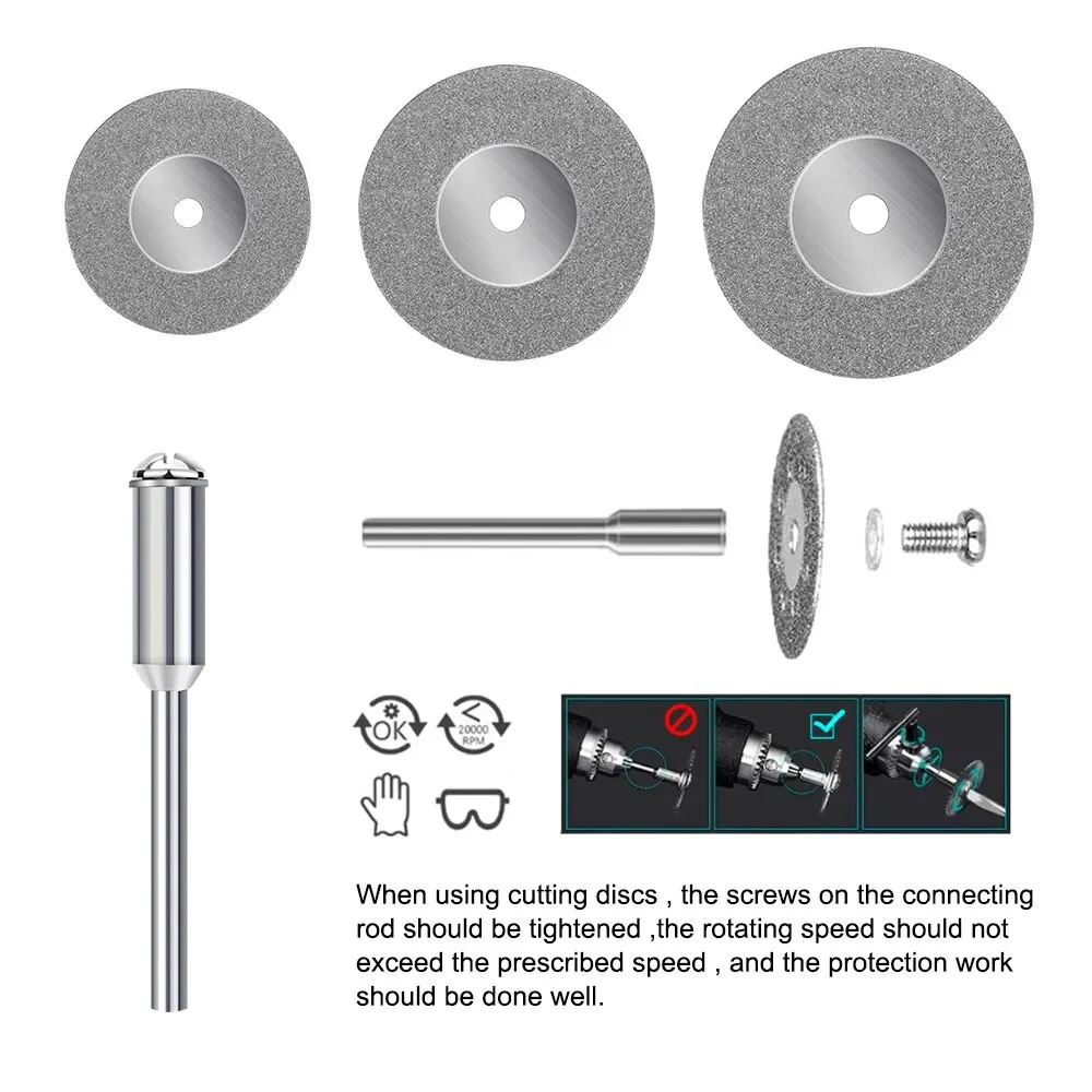 XCAN Diamond Saw Blade Mini Circular Saw Blade 38pcs 16-60mm Diamond Cutting Saw Disc For Dremel Rotary Tools