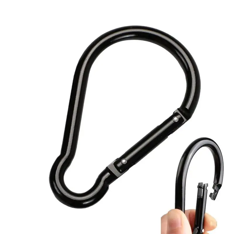 Aluminum Alloy Carabiner Hooks Gourd Shape Non-locking Design Large Hiking Camping Carabiner Quick Link Lock Camping Supplies