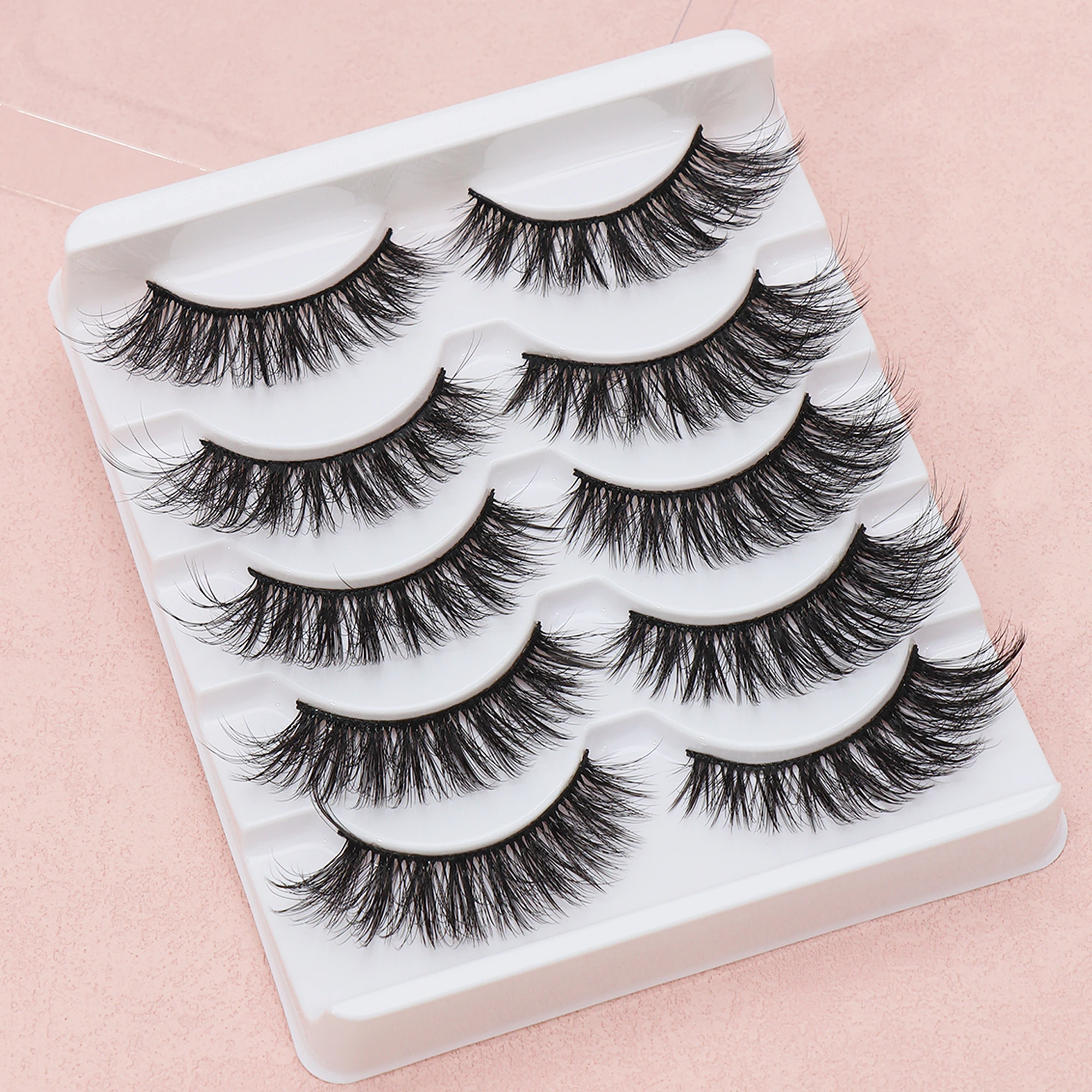5 Pairs Lashes Natural, slim, fashionable, trendy, thick false eyelashes long Manga Lashes Fake Lashes Makeup