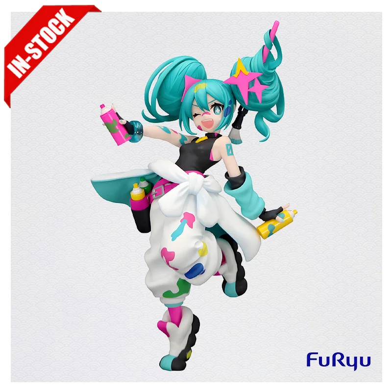 Model Furyu Trio-try-it Hatsune Miku 19cm Paint Girl Figure Anime Figurine