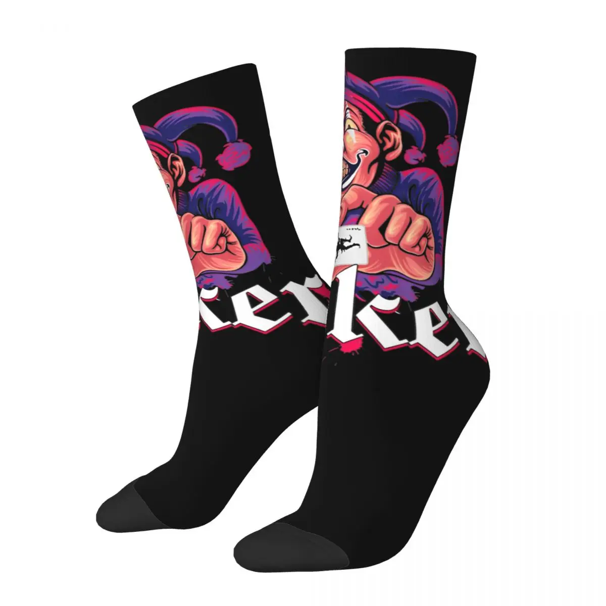 Men Socks Jokers And Card comic Stockings Spring Leisure High Quality Socks Printed Running Sports Anti-Slip Socks