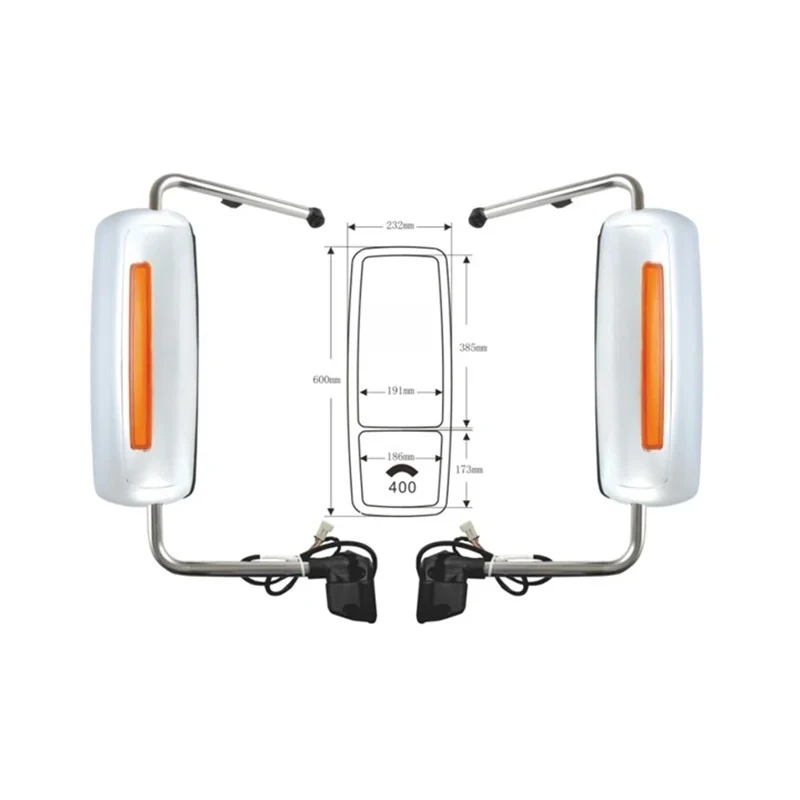 SL-920 plastic shell electroplated truck rearview mirror