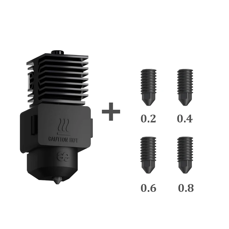 Phaetus A1 A1mini Conch Hotend Plus Siliciumcarbide Nozzle M4 Endcoat Nozzle A1 Vervangende Hotend Kit voor Bambu A1/A1mini H2D