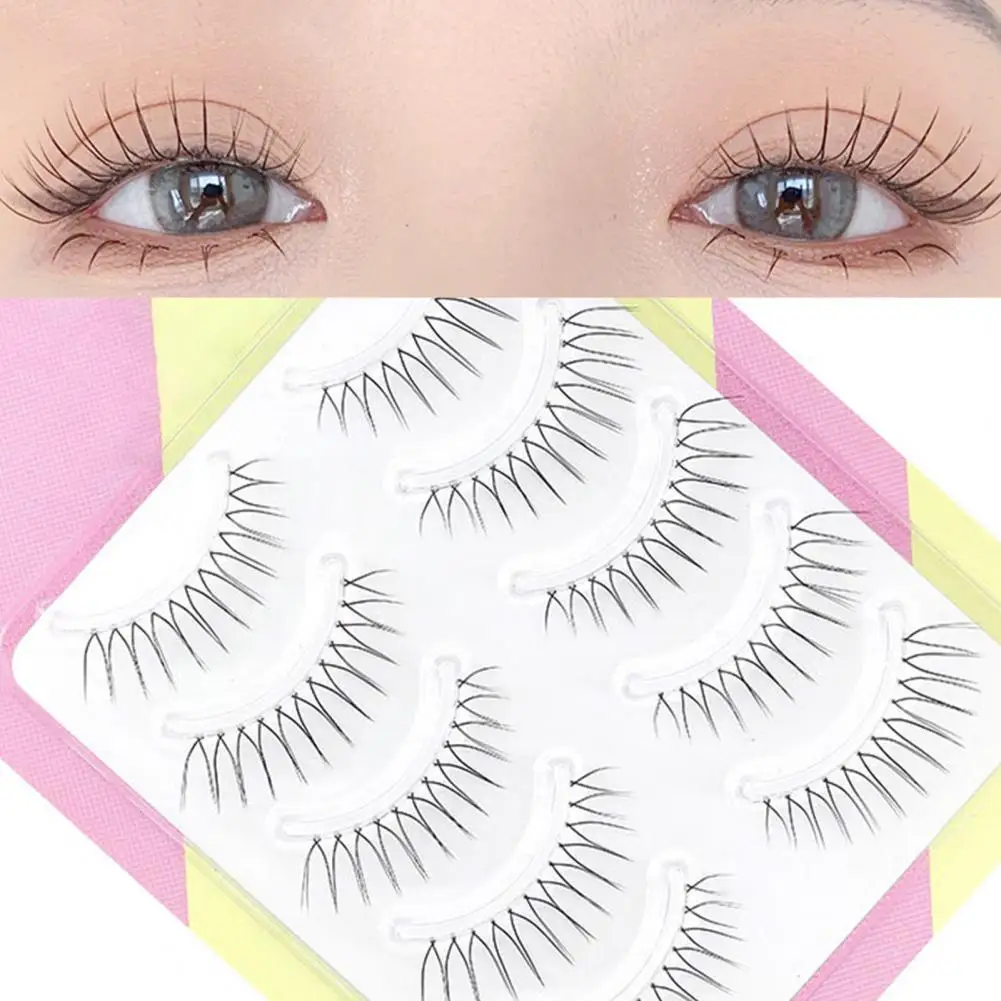 Trendy False Eyelashes Handmade Fibers Dense Soft Handmade V-shaped Extension Eyelashes Artificial Eyelashes Magnify Eyes