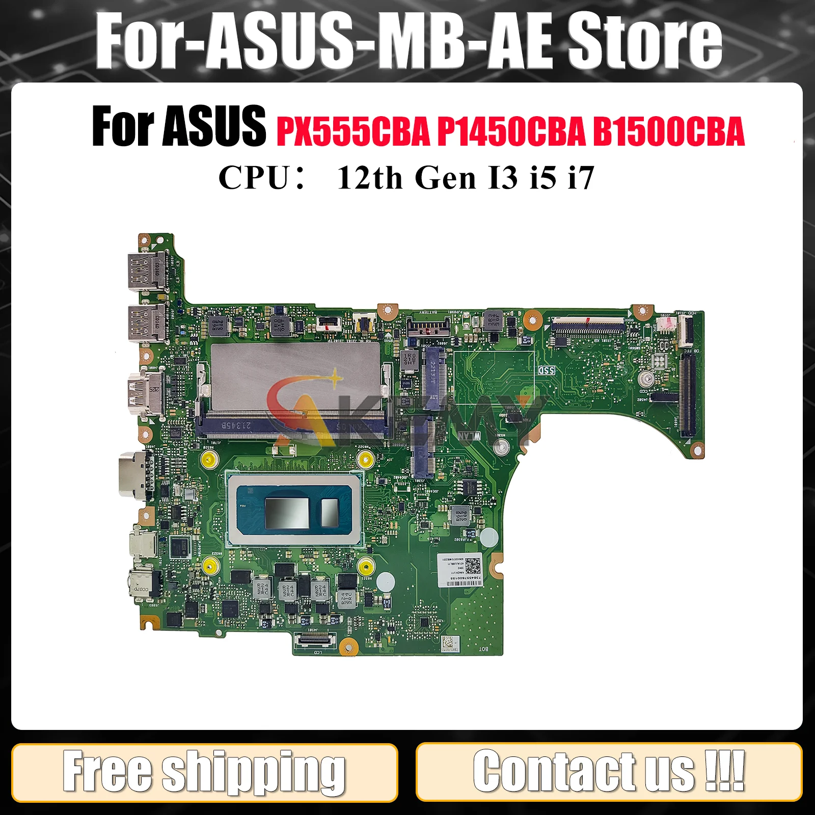 

B1500CBA Материнская плата для ноутбука ASUS ExpertBook PX555CBA P1450CBA B1500CCBA B1500CB Материнская плата для ноутбука с 12-го поколения I3 i5 i7