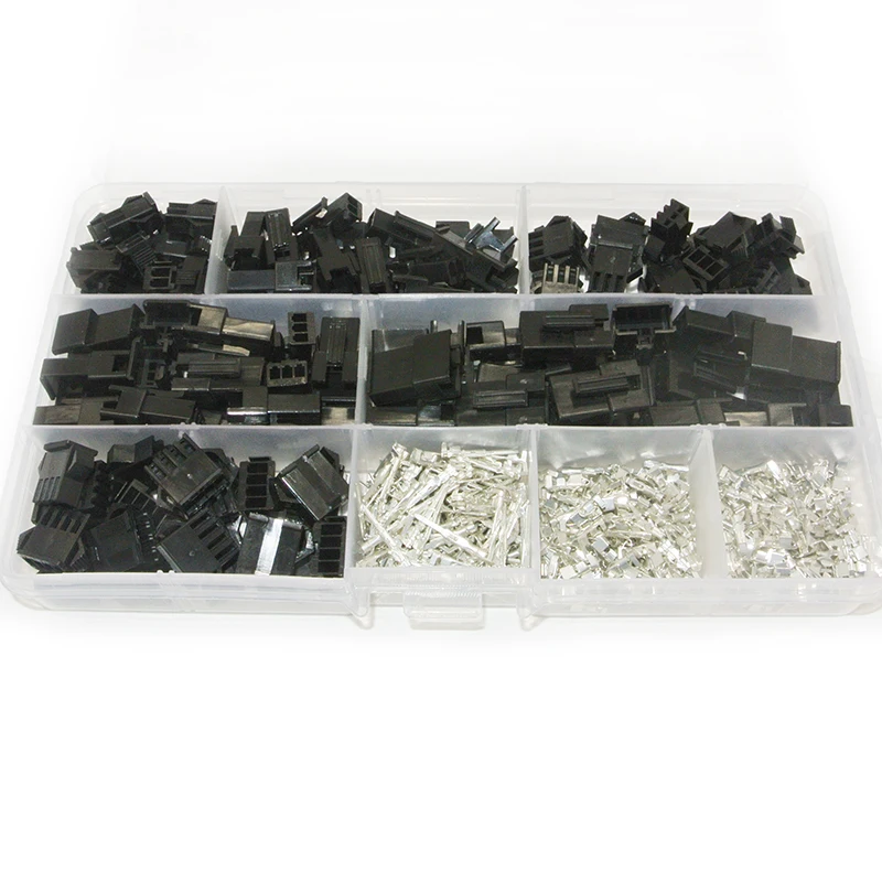 SM2.54 Kits 480pcs  20 sets Kit in box 2p 3p 4p  2.54mm Pitch Female and Male Header Connectors Adaptor