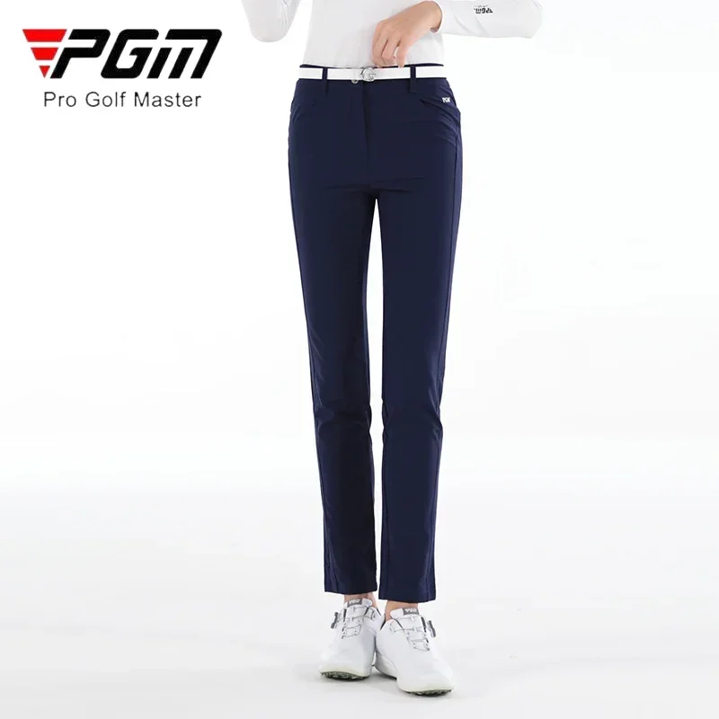 2024PGM Lady Elastic Quick Dry Golf Pants Ladies Slim High Waist Trouser Women Anti-sweat Soft Sweatpant Outdoor Casual Training