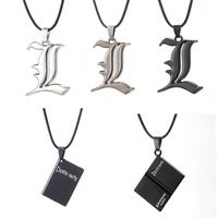 New Anime Death Note Necklace Rope Leather Choker Fashion Black Note Book Model Pendant Necklace For Women And Men Accessory