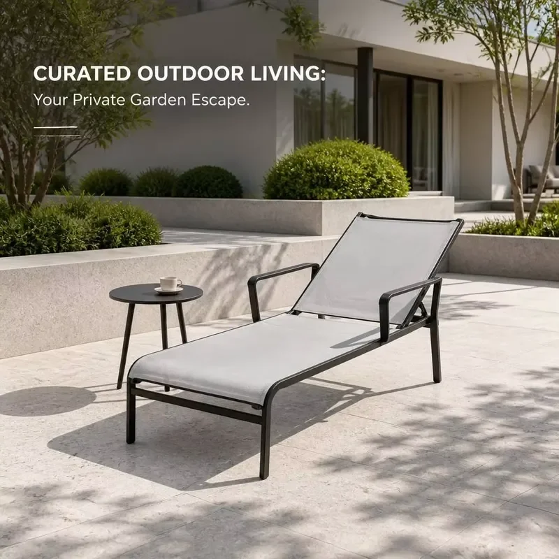 Low Aluminum Alloy Sea Dog Foldable Chair Portable Fishing Camping High-Back Curved Modern Outdoor Furniture Tilting