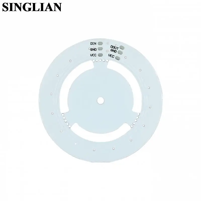 16-Bits WS2812 5050 RGB Rainbow LED Built-in Full Color Driving Color Light Ring Development Board Round Module Diameter 48mm