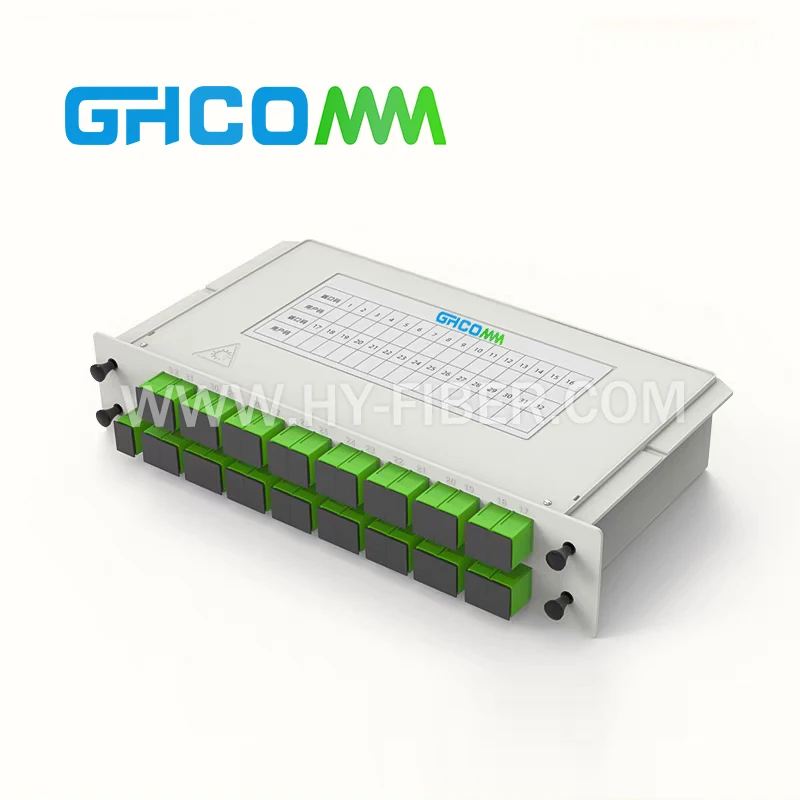 

Оптический разветвитель FTTX 1x32 PLC G657A1 в кассете с разъемом SC/APC, пассивный компонент с низкими потерями для сети FTTH
