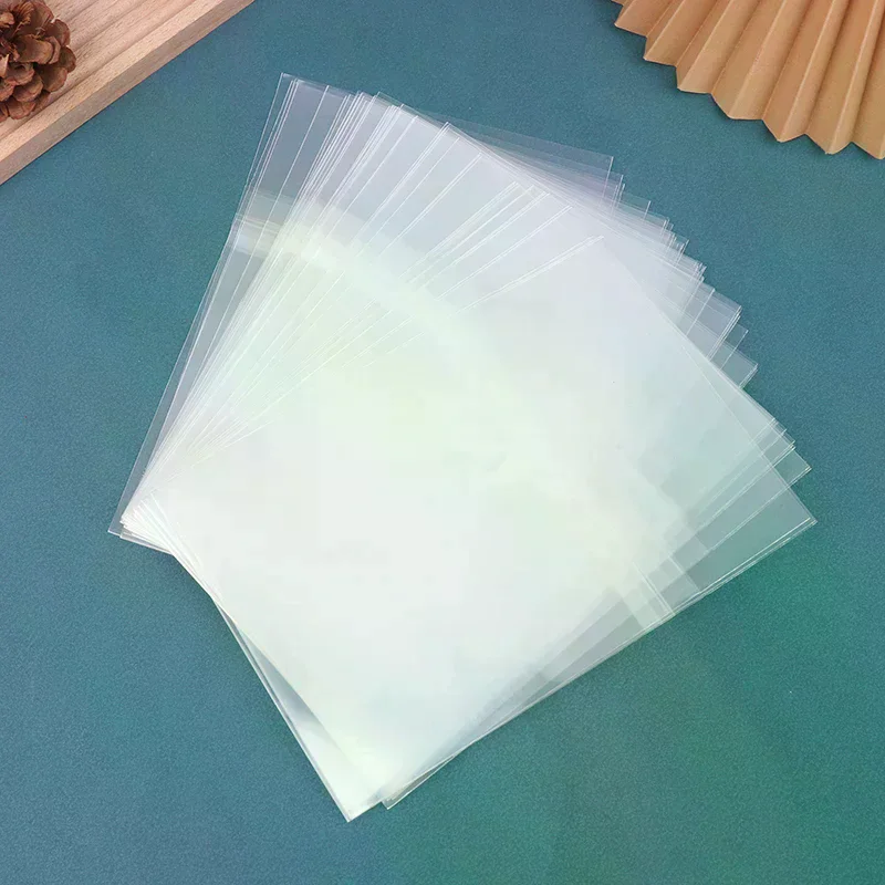 50Pcs Transparent Resealable CD Bags Plastic Outer Sleeves For CD Tape Vinyl Record Discs Protect Sleeves