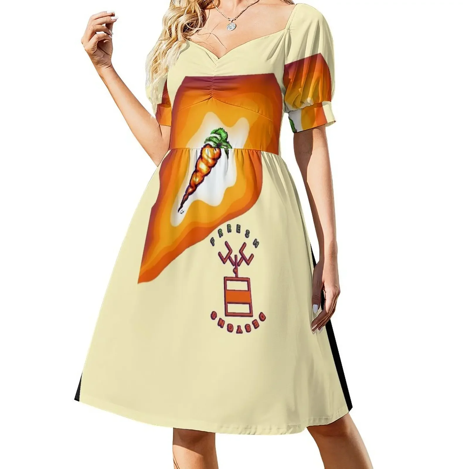 

Frresh Desygns Carrot Logo Dress elegant women's dresses for wedding luxury dress