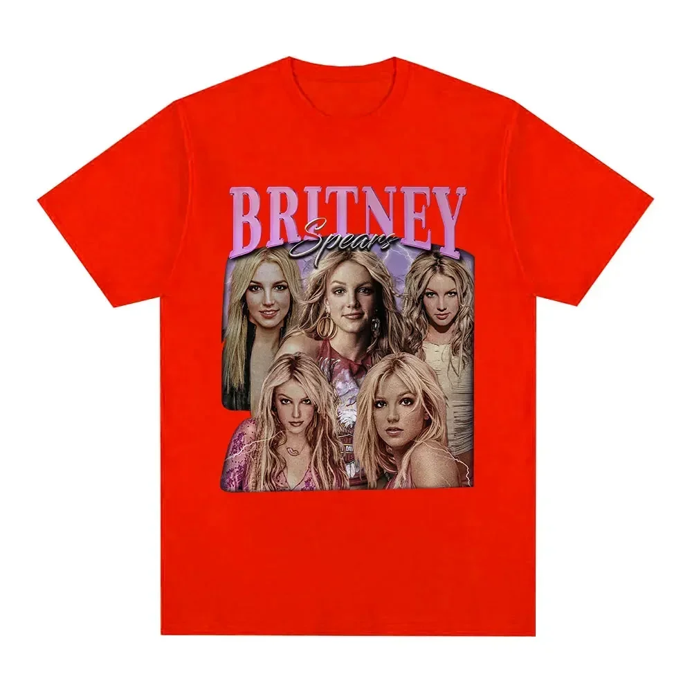 Britney Spears Fashion and Beautiful Pattern Women\'s T-shirt Harajuku Retro Short sleeved T-shirt Plus Size