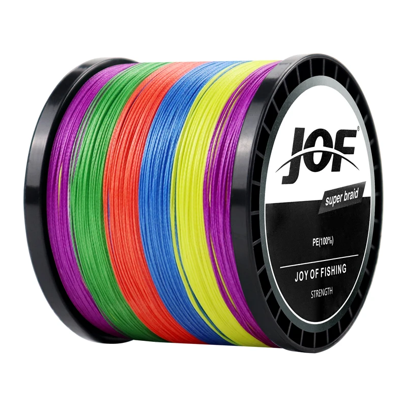 JOF 100m/300m/500m/1000m X12 Fishing Line Super Strong Braided Wire Smooth PE Fishing Line Durable Monofilament Line for Anglers