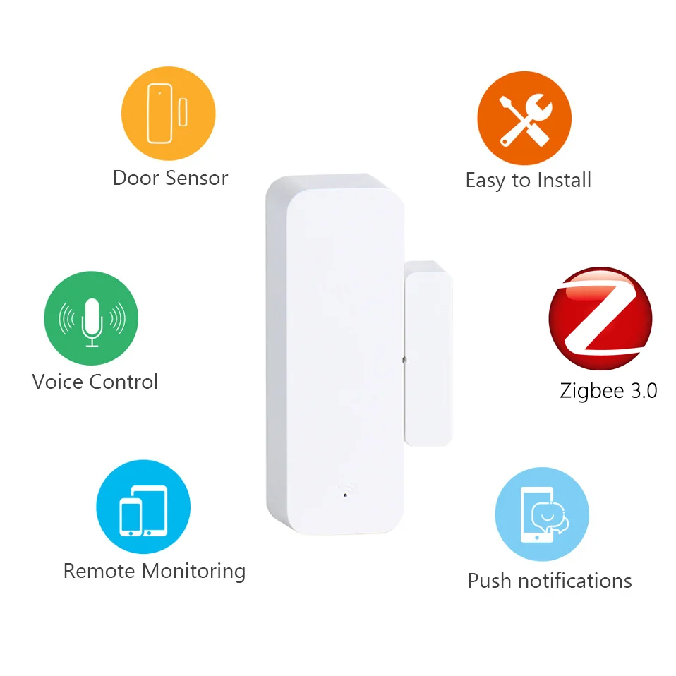 Tuya Zigbee 3.0 Door Sensor Window Sensor Contact Sensor APP Remote Control workwith Yandex SmartLife Zigbee2MQTT ZHA Alexa