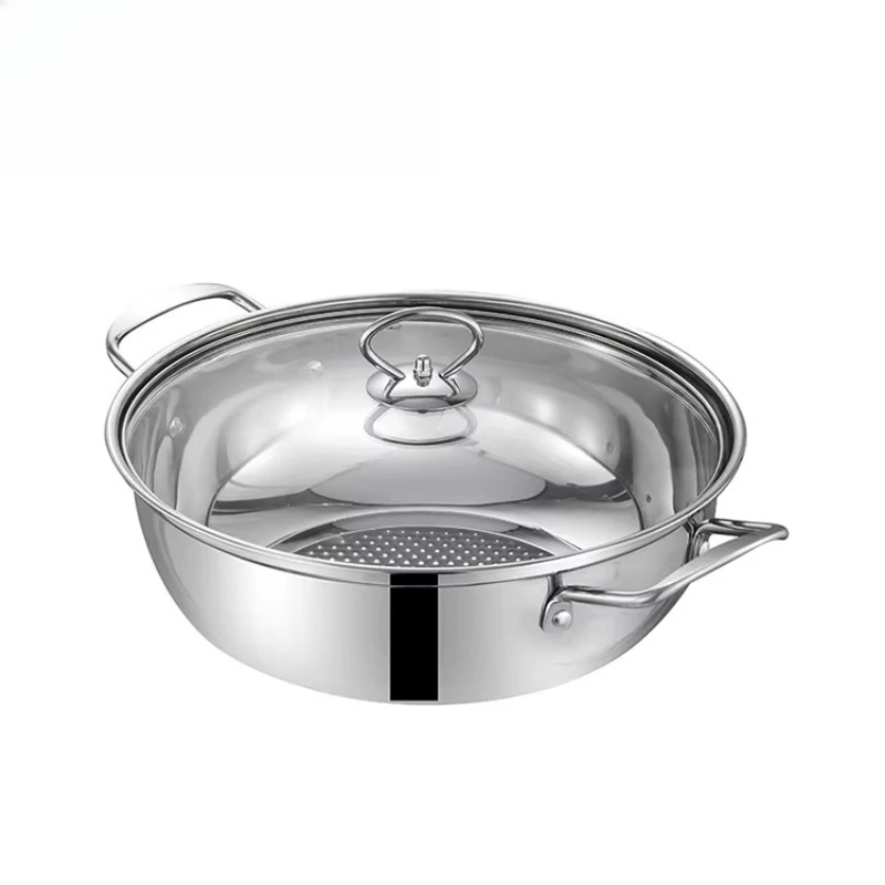 Hot pot stainless steel hot pot kitchen cooking, gas electromagnetic stove universal
