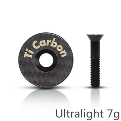 Carbon Bicycle Stem Top Cap with Screw For 31.8mm-28.6mm 1 1/8