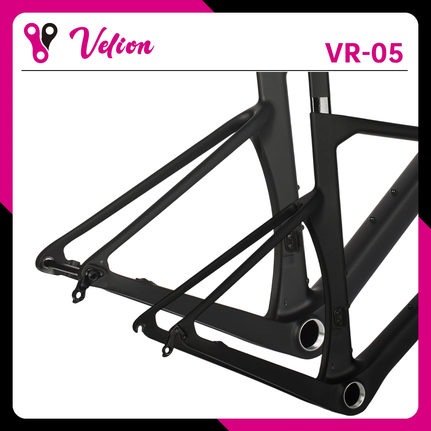 

VR05 Full Carbon Bike Frame Bicycle frame Disc Brake Rim Brake Carbon Composite Roed Bike Frame Aerodynamic BB T47 Supports DIY