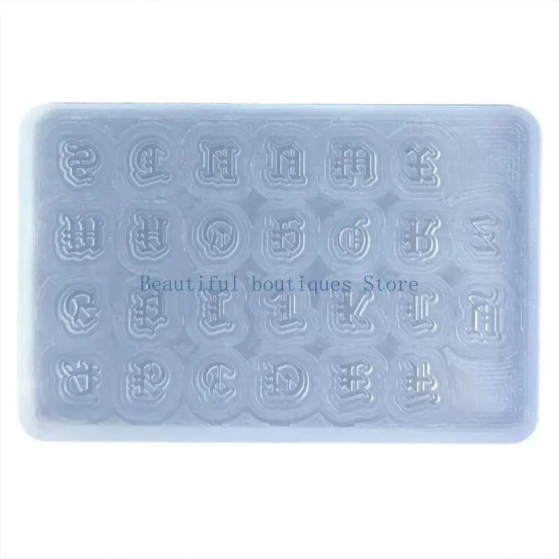 U4LF Letter Mold Goth Handmade Pendant Mold Creative-Jewelry Making Mold