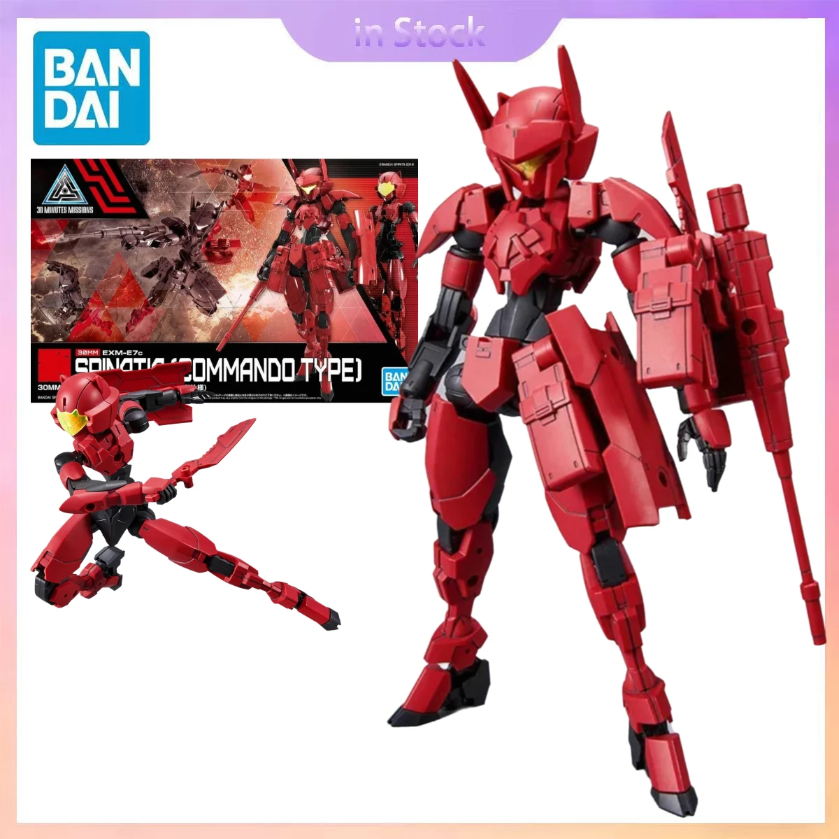 

Оригинальный Bandai, оригинальный, в наличии, 30 мм EXM-E7c Spinatia Commando, 30 минут, коллекция аниме «Миссии», наборы моделей экшн-фигурок