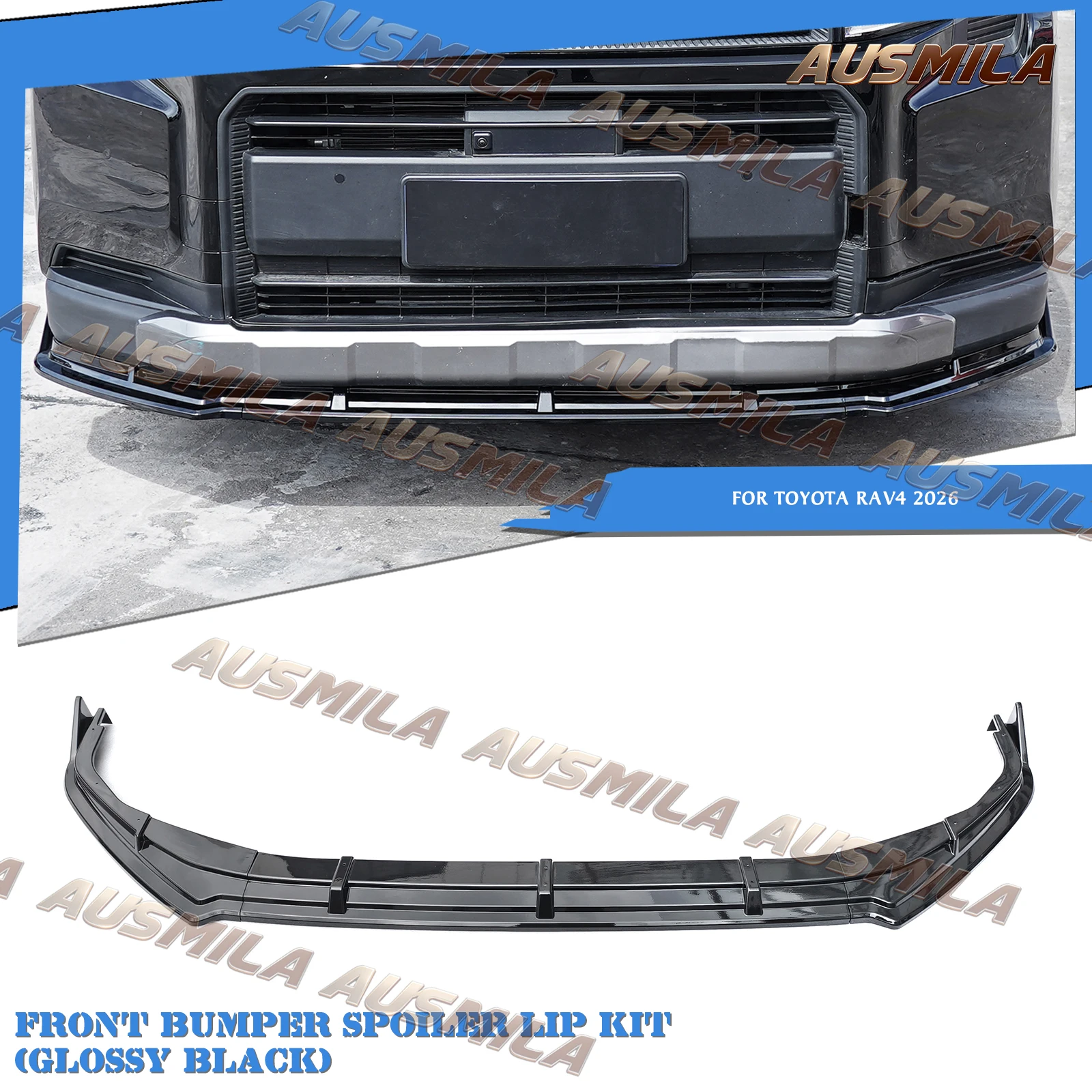

Exterior Front Bumper Lip Spoiler Lower Lip Splitter Guard For Toyota RAV4 2026