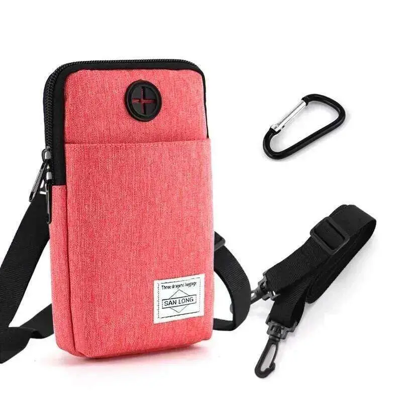 Unisex Outdoor Sports Crossbody Phone Bag Multi-Functional Vertical Oxford Cloth Waist Bag Practical Belt Waist Bag view 5